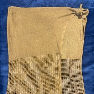 SHEIN Gold Knit Swim Coverup